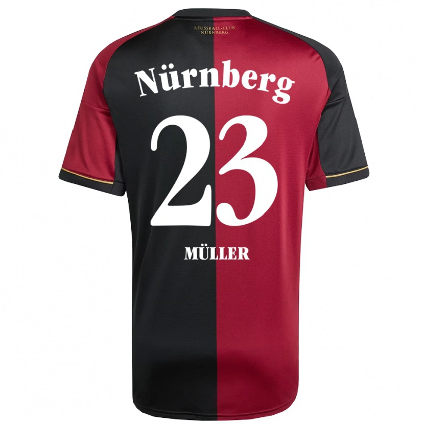 Danxen Kinder Paul Müller #23 Burgunder Schwarz Heimtrikot Trikot 2025/26 T-Shirt Österreich