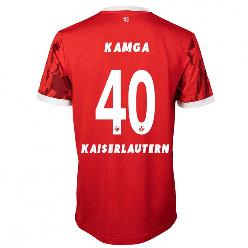 Danxen Kinder Enis Kamga #40 Rot Weiß Heimtrikot Trikot 2025/26 T-Shirt Österreich