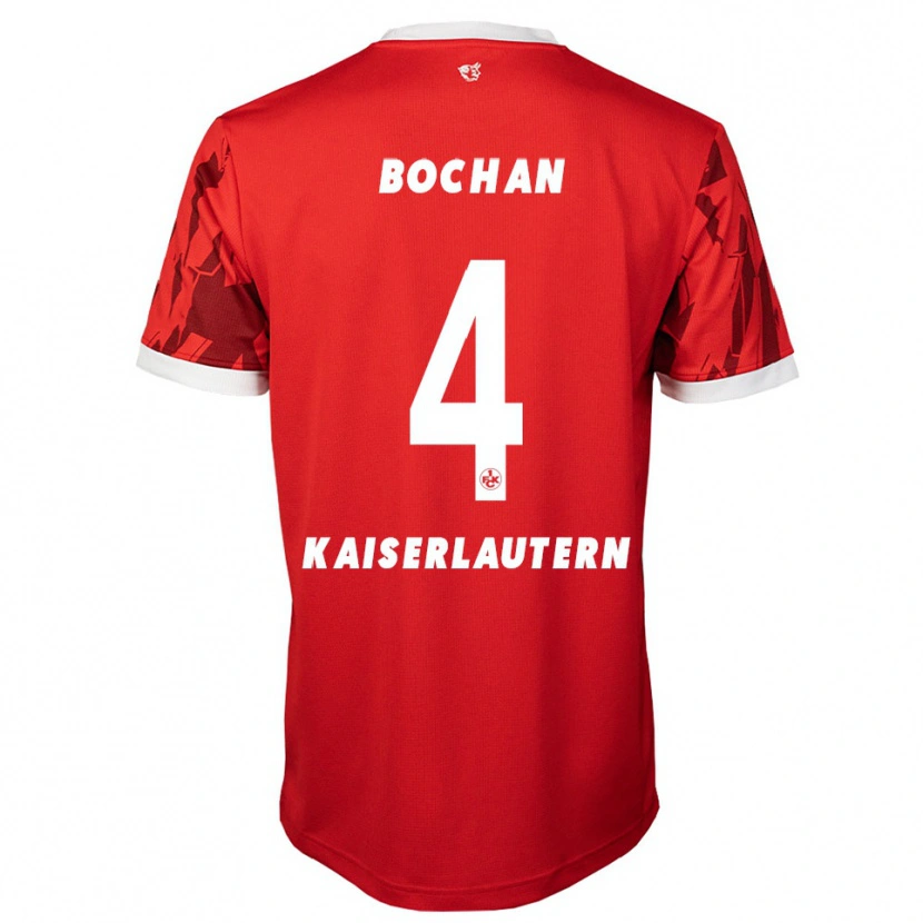 Danxen Kinder Maksym Bochan #4 Rot Weiß Heimtrikot Trikot 2025/26 T-Shirt Österreich