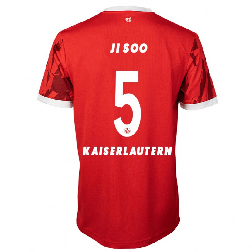 Danxen Kinder Ji-Soo Kim #5 Rot Weiß Heimtrikot Trikot 2025/26 T-Shirt Österreich