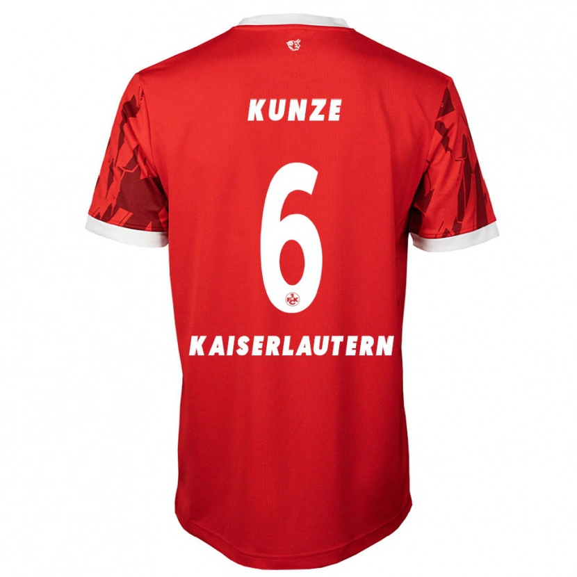 Danxen Kinder Fabian Kunze #6 Rot Weiß Heimtrikot Trikot 2025/26 T-Shirt Österreich