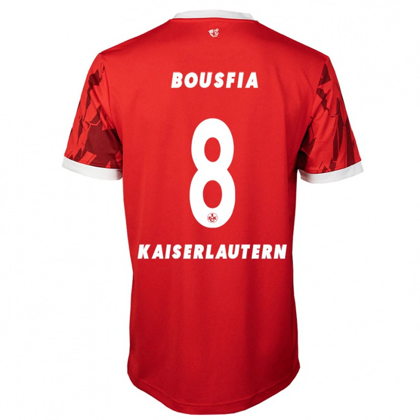 Danxen Kinder Sami Bousfia #8 Rot Weiß Heimtrikot Trikot 2025/26 T-Shirt Österreich