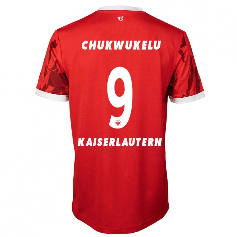Danxen Kinder Chinedu Chukwukelu #9 Rot Weiß Heimtrikot Trikot 2025/26 T-Shirt Österreich