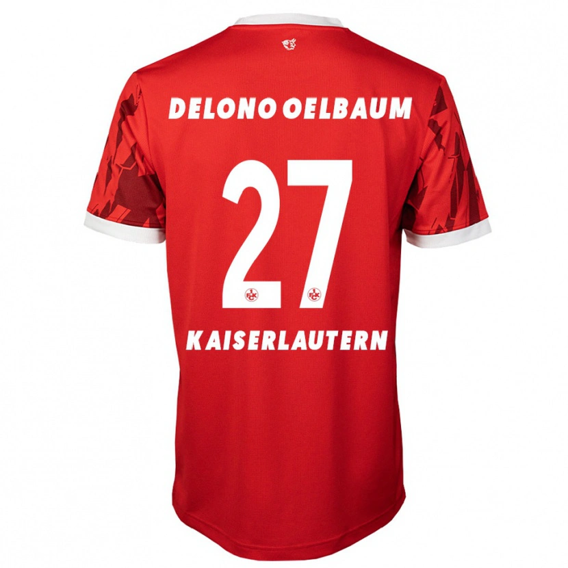 Danxen Kinder Kenny Delono Oelbaum #27 Rot Weiß Heimtrikot Trikot 2025/26 T-Shirt Österreich
