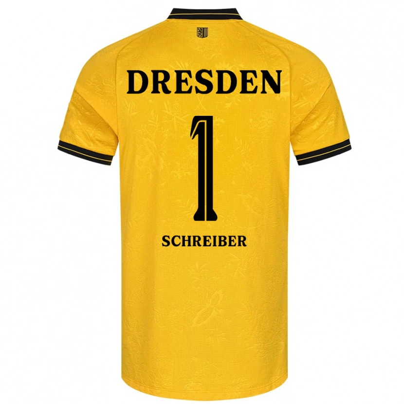 Danxen Kinder Tim Schreiber #1 Gelb Schwarz Heimtrikot Trikot 2025/26 T-Shirt Österreich
