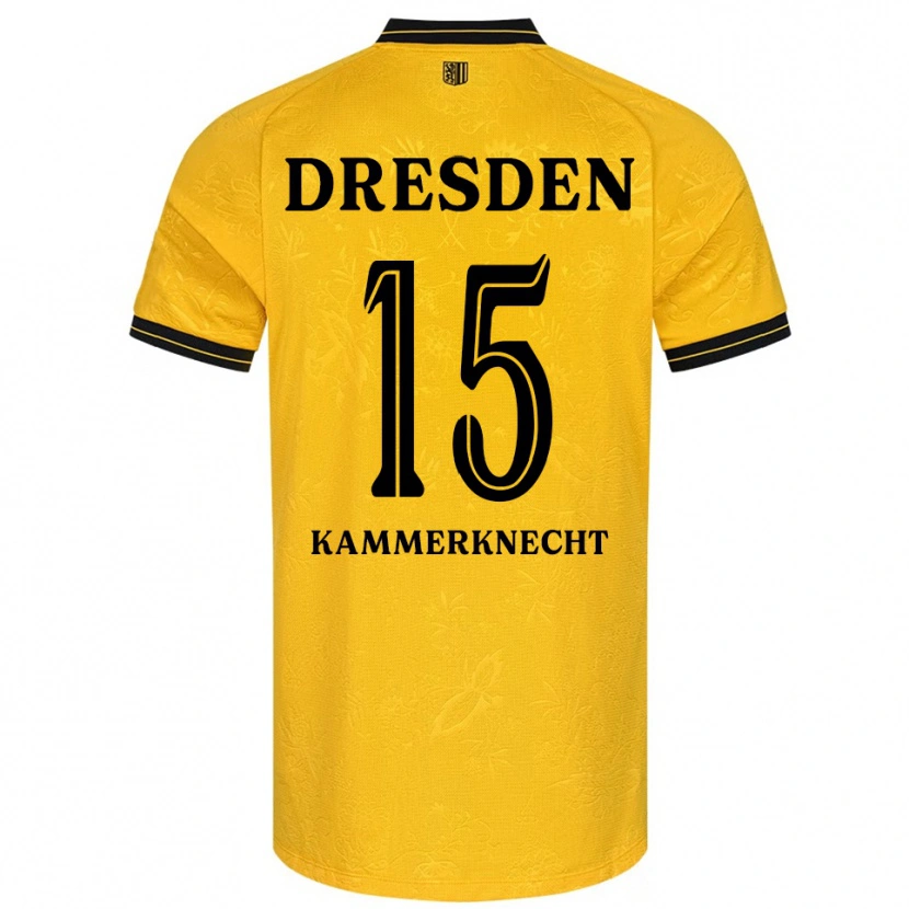 Danxen Kinder Claudio Kammerknecht #15 Gelb Schwarz Heimtrikot Trikot 2025/26 T-Shirt Österreich