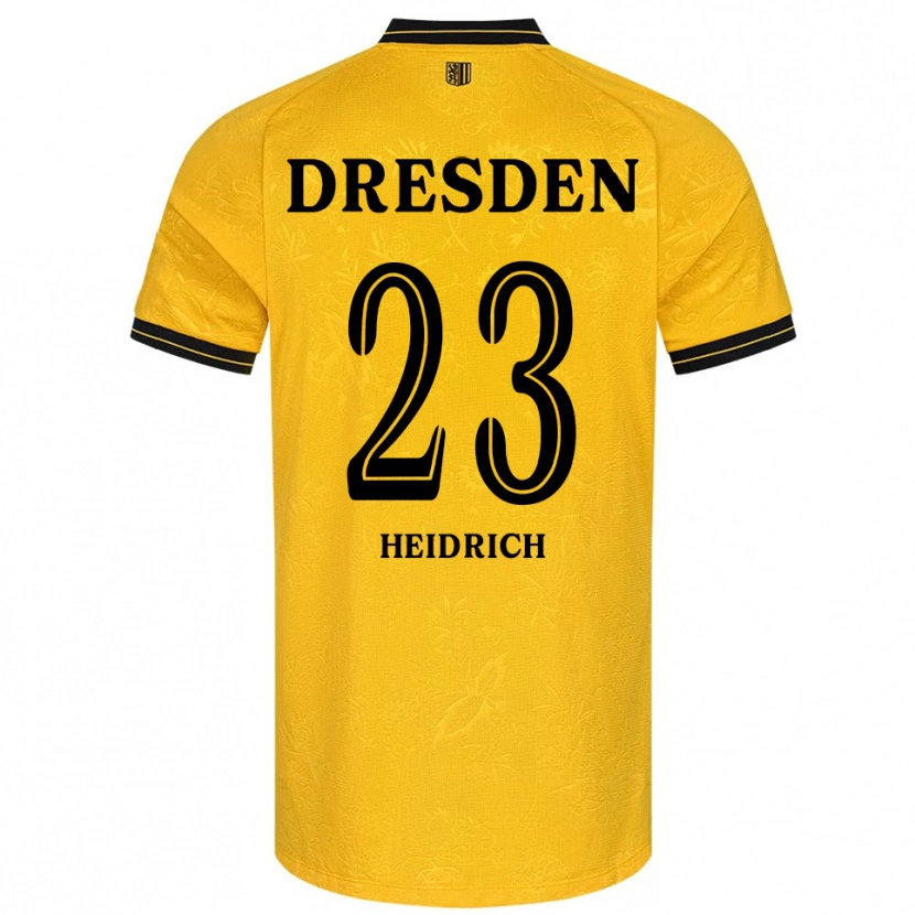 Danxen Kinder Janosz Heidrich #23 Gelb Schwarz Heimtrikot Trikot 2025/26 T-Shirt Österreich