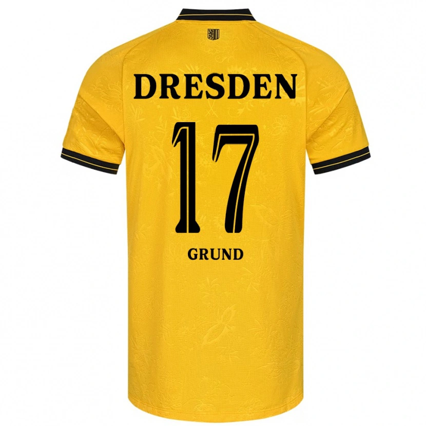Danxen Kinder Yanic Grund #17 Gelb Schwarz Heimtrikot Trikot 2025/26 T-Shirt Österreich