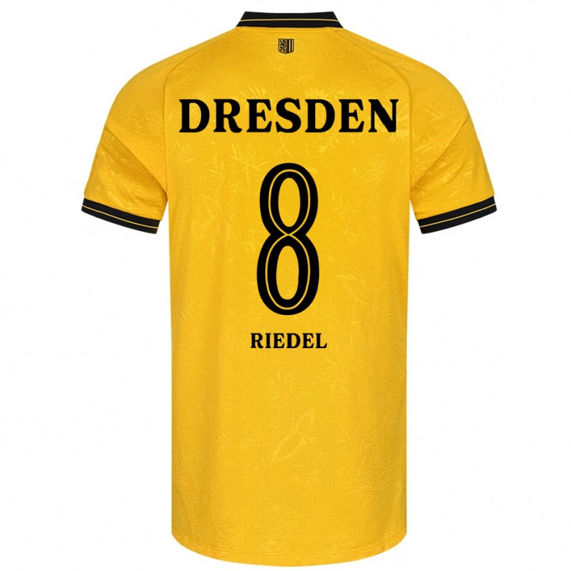 Danxen Kinder Aaron Riedel #8 Gelb Schwarz Heimtrikot Trikot 2025/26 T-Shirt Österreich