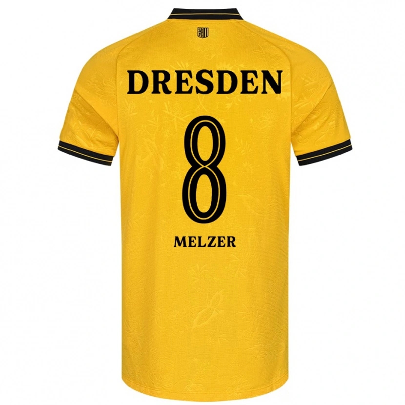 Danxen Kinder Otto Melzer #8 Gelb Schwarz Heimtrikot Trikot 2025/26 T-Shirt Österreich