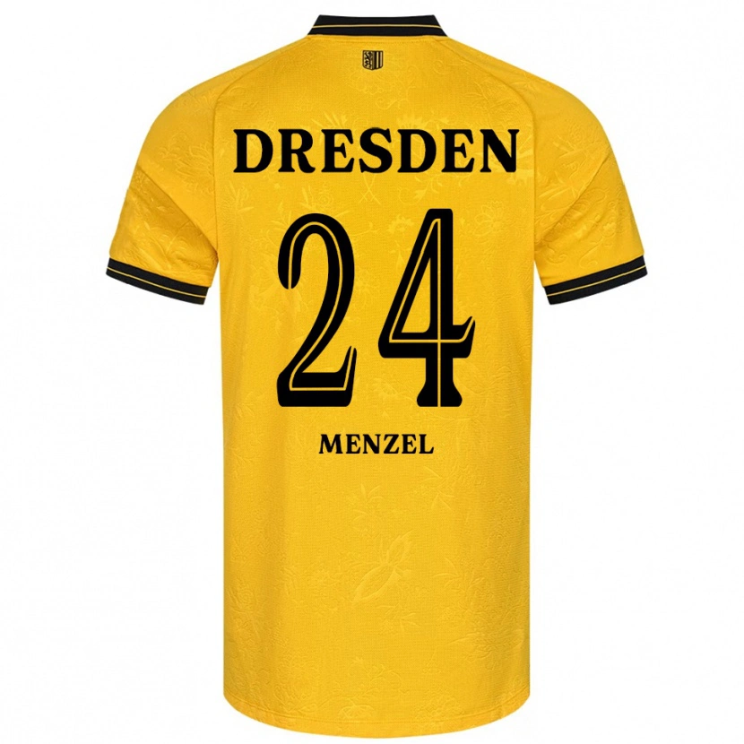 Danxen Kinder Tony Menzel #24 Gelb Schwarz Heimtrikot Trikot 2025/26 T-Shirt Österreich