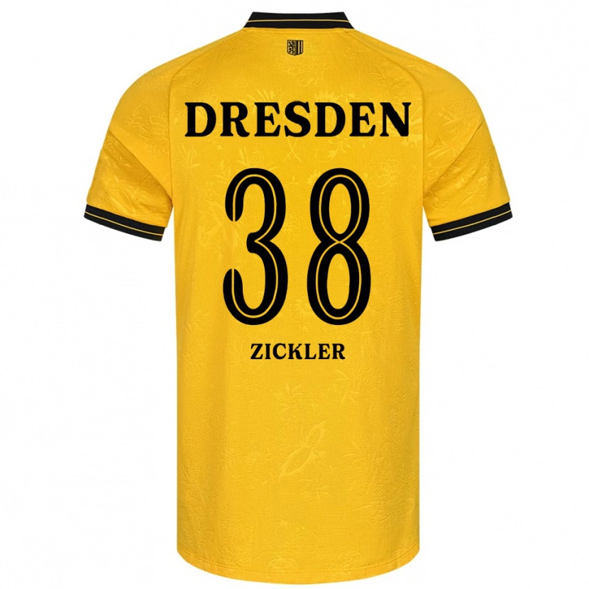 Danxen Kinder Jakob Zickler #38 Gelb Schwarz Heimtrikot Trikot 2025/26 T-Shirt Österreich