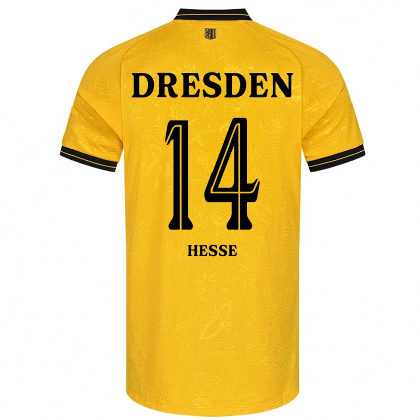 Danxen Kinder Henrik Heße #14 Gelb Schwarz Heimtrikot Trikot 2025/26 T-Shirt Österreich