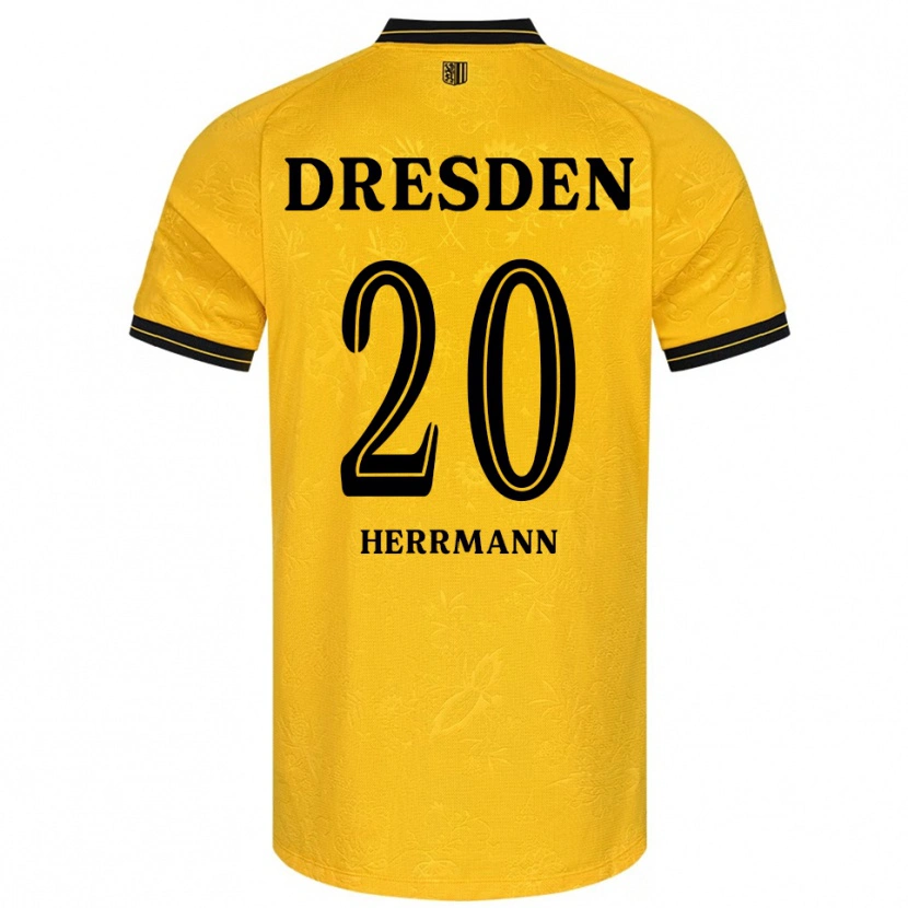 Danxen Kinder Artur Herrmann #20 Gelb Schwarz Heimtrikot Trikot 2025/26 T-Shirt Österreich