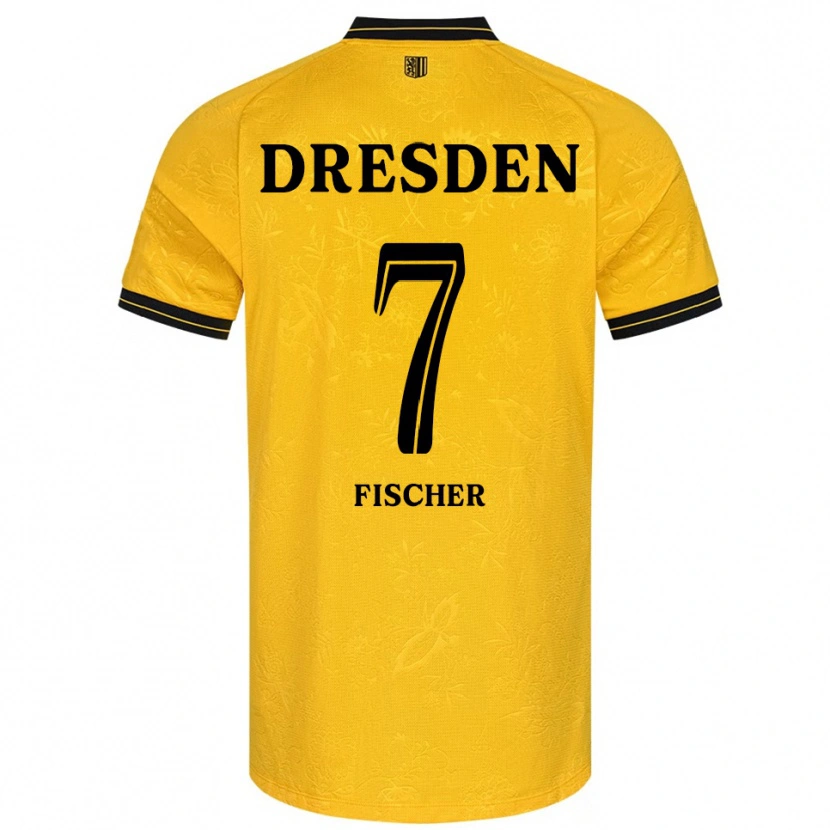 Danxen Kinder Marc Fischer #7 Gelb Schwarz Heimtrikot Trikot 2025/26 T-Shirt Österreich