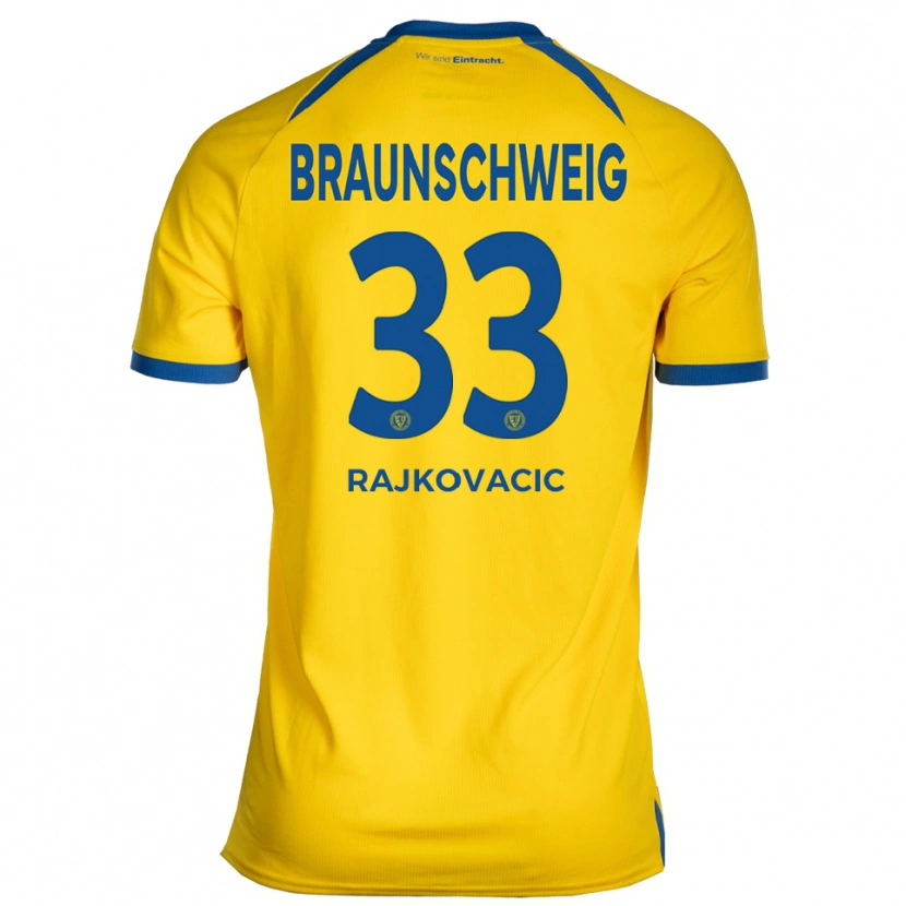 Danxen Kinder Marko Rajkovacic #33 Gelb Blau Heimtrikot Trikot 2025/26 T-Shirt Österreich