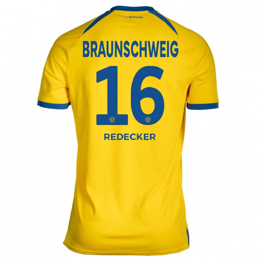 Danxen Kinder Bastian Redecker #16 Gelb Blau Heimtrikot Trikot 2025/26 T-Shirt Österreich