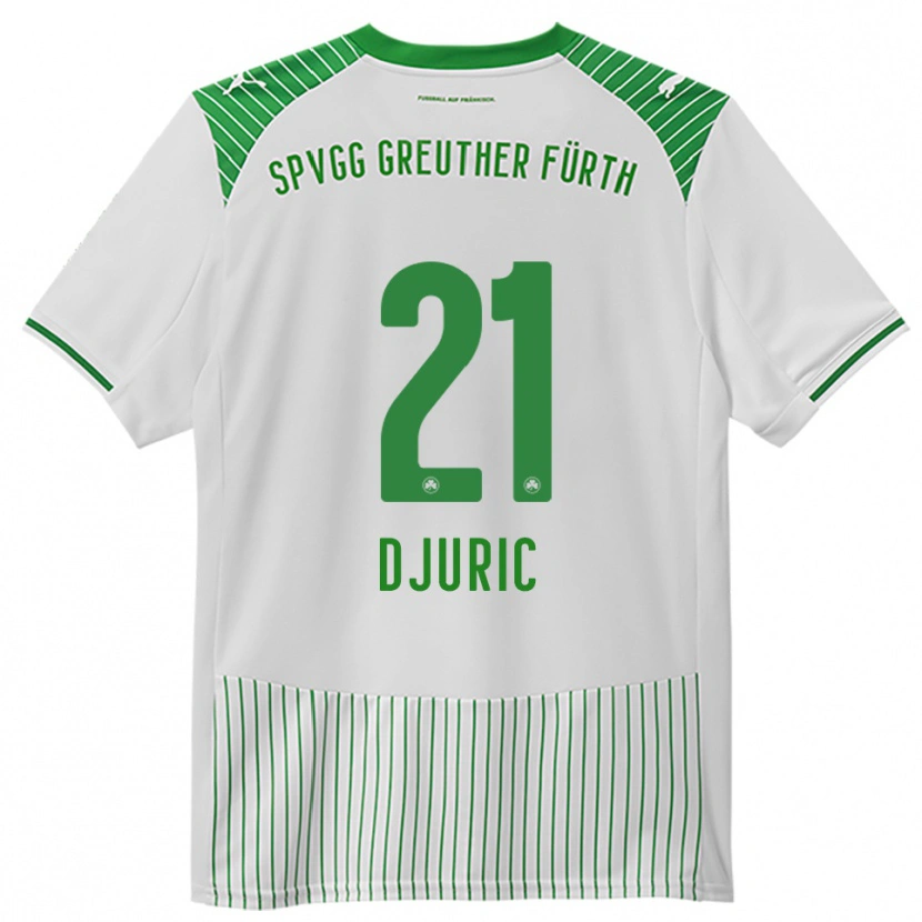 Danxen Kinder Andrej Djuric #21 Weiß Grün Heimtrikot Trikot 2025/26 T-Shirt Österreich