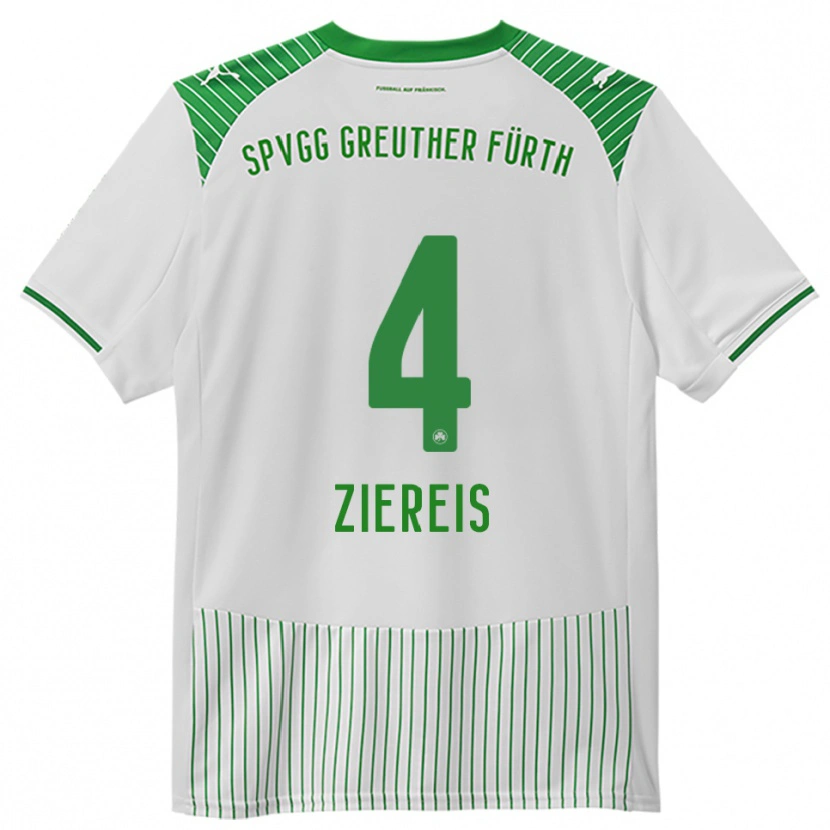 Danxen Kinder Philipp Ziereis #4 Weiß Grün Heimtrikot Trikot 2025/26 T-Shirt Österreich