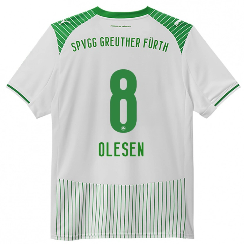 Danxen Kinder Mathias Olesen #8 Weiß Grün Heimtrikot Trikot 2025/26 T-Shirt Österreich