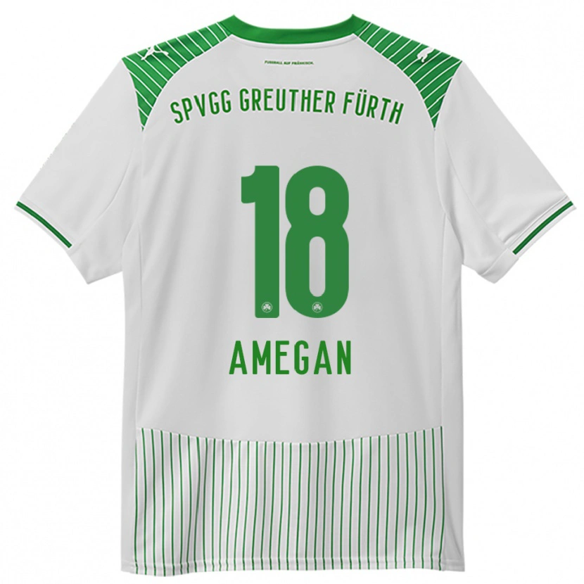 Danxen Kinder Dodji Amegan #18 Weiß Grün Heimtrikot Trikot 2025/26 T-Shirt Österreich