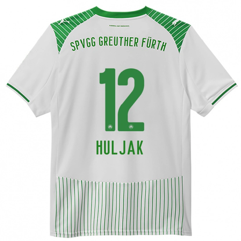 Danxen Kinder Dominik Huljak #12 Weiß Grün Heimtrikot Trikot 2025/26 T-Shirt Österreich