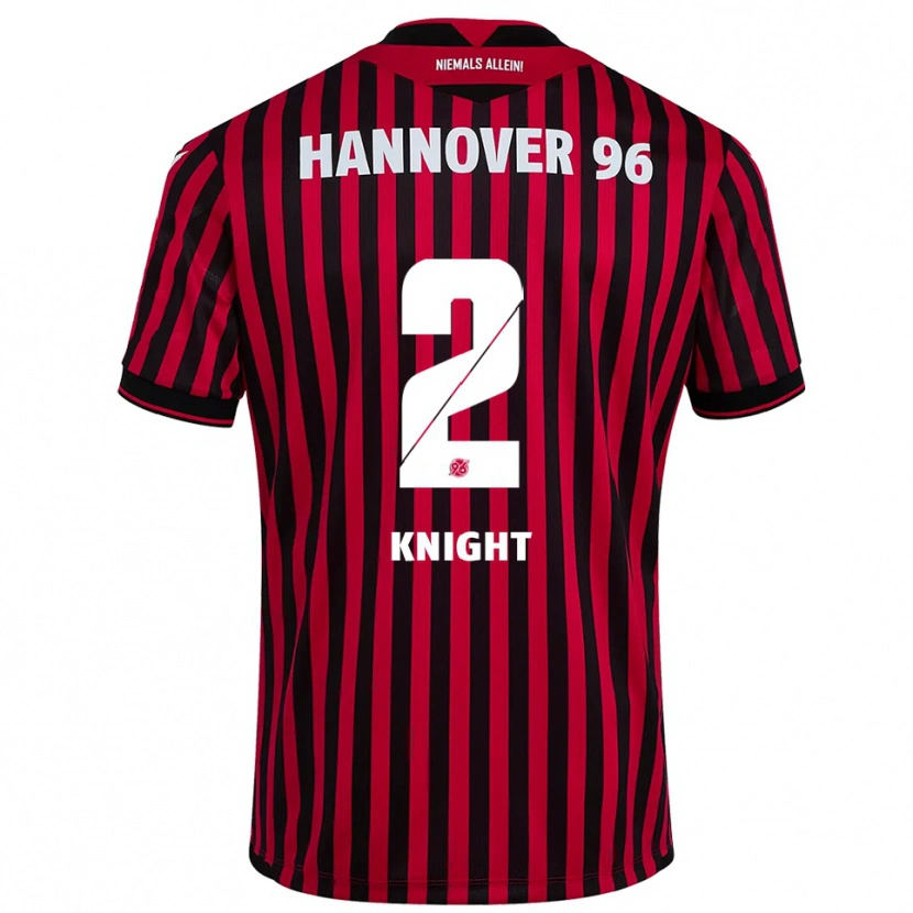 Danxen Kinder Josh Knight #2 Rot Schwarz Heimtrikot Trikot 2025/26 T-Shirt Österreich