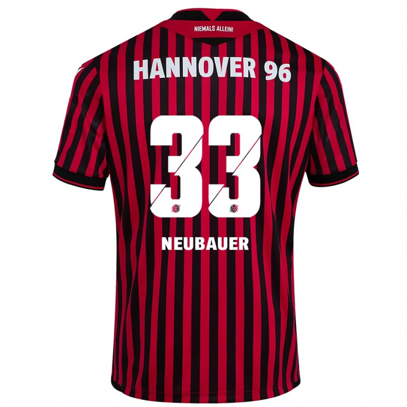Danxen Kinder Maurice Neubauer #33 Rot Schwarz Heimtrikot Trikot 2025/26 T-Shirt Österreich