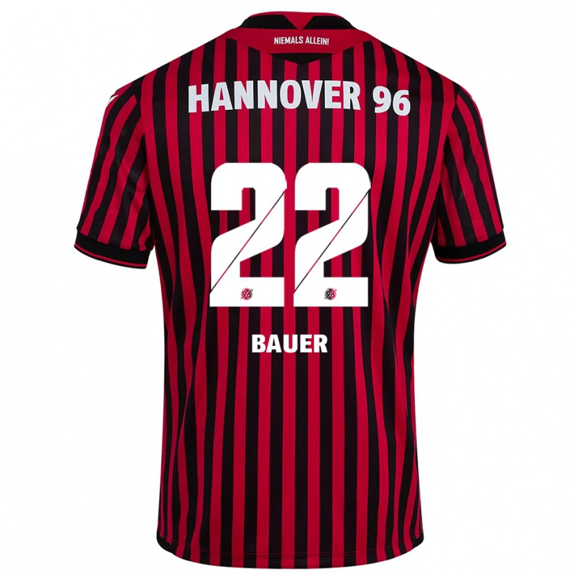 Danxen Kinder Elias Bauer #22 Rot Schwarz Heimtrikot Trikot 2025/26 T-Shirt Österreich