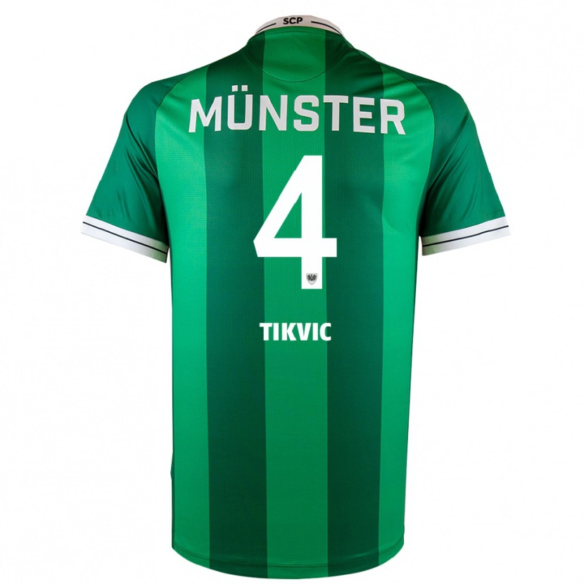 Danxen Kinder Antonio Tikvic #4 Grün Weiß Heimtrikot Trikot 2025/26 T-Shirt Österreich