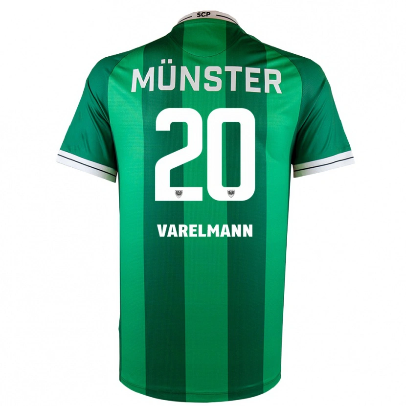 Danxen Kinder Niklas Varelmann #20 Grün Weiß Heimtrikot Trikot 2025/26 T-Shirt Österreich