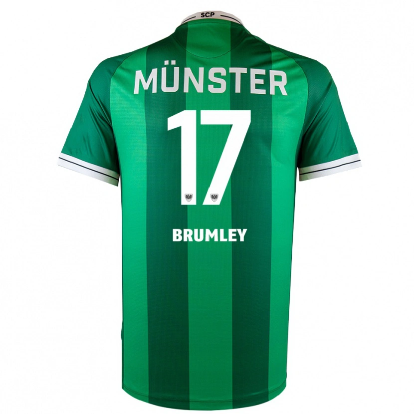 Danxen Kinder Florian Brumley #17 Grün Weiß Heimtrikot Trikot 2025/26 T-Shirt Österreich