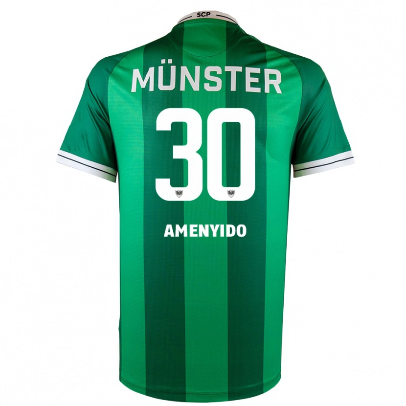 Danxen Kinder Etienne Amenyido #30 Grün Weiß Heimtrikot Trikot 2025/26 T-Shirt Österreich