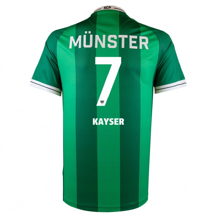 Danxen Kinder Leon Kayser #7 Grün Weiß Heimtrikot Trikot 2025/26 T-Shirt Österreich
