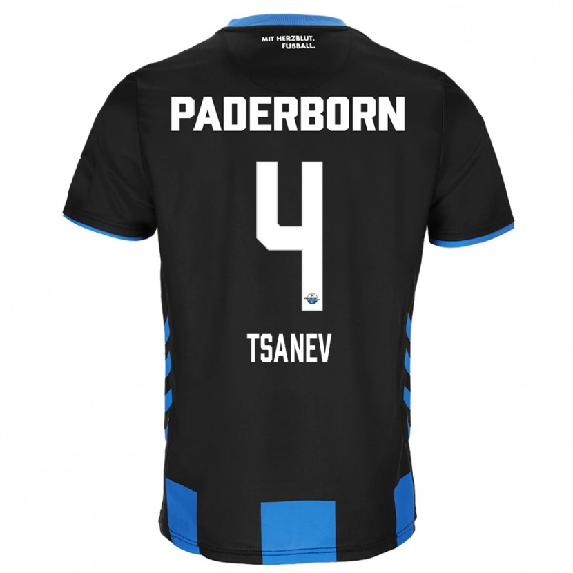 Danxen Kinder Simeon Tsanev #4 Schwarz Blau Heimtrikot Trikot 2025/26 T-Shirt Österreich
