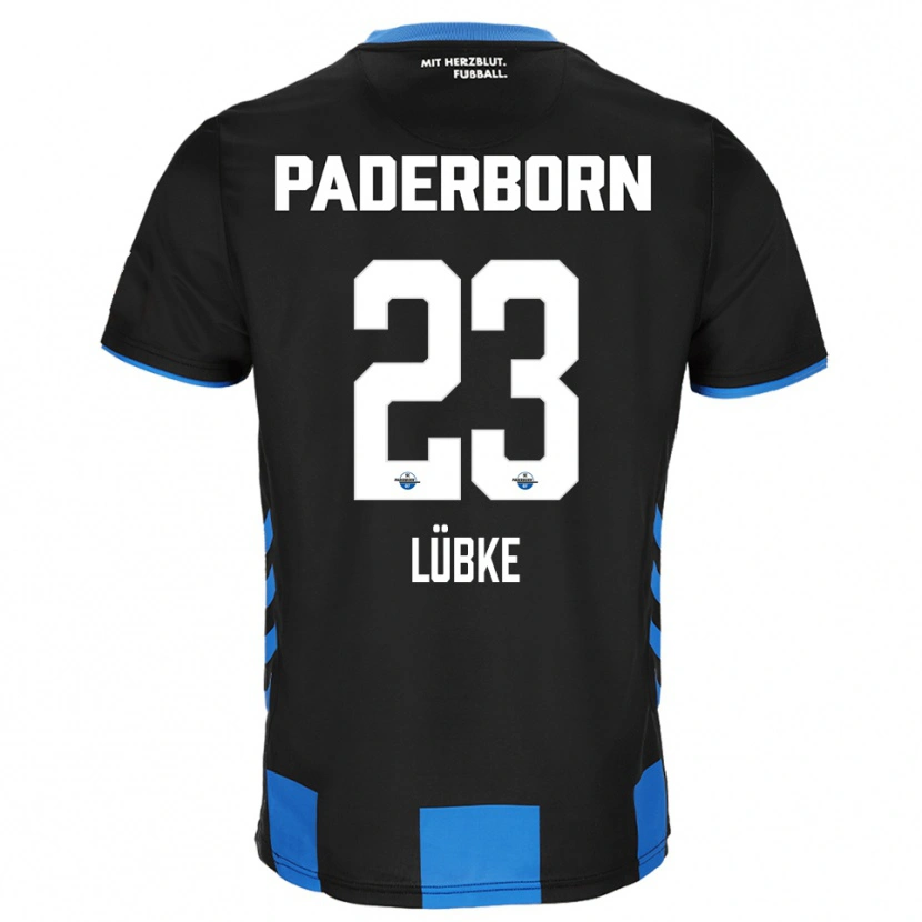 Danxen Kinder Jesper Lübke #23 Schwarz Blau Heimtrikot Trikot 2025/26 T-Shirt Österreich