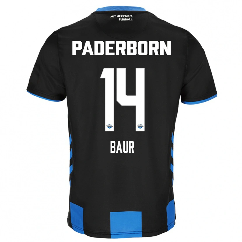 Danxen Kinder Mika Baur #14 Schwarz Blau Heimtrikot Trikot 2025/26 T-Shirt Österreich