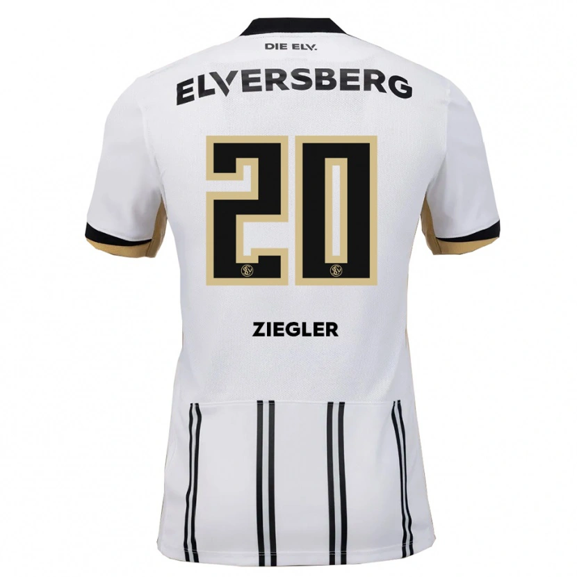 Danxen Kinder Anton Ziegler #20 Weiß Schwarz Heimtrikot Trikot 2025/26 T-Shirt Österreich