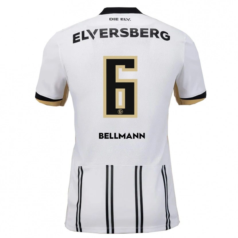 Danxen Kinder Niklas Bellmann #6 Weiß Schwarz Heimtrikot Trikot 2025/26 T-Shirt Österreich