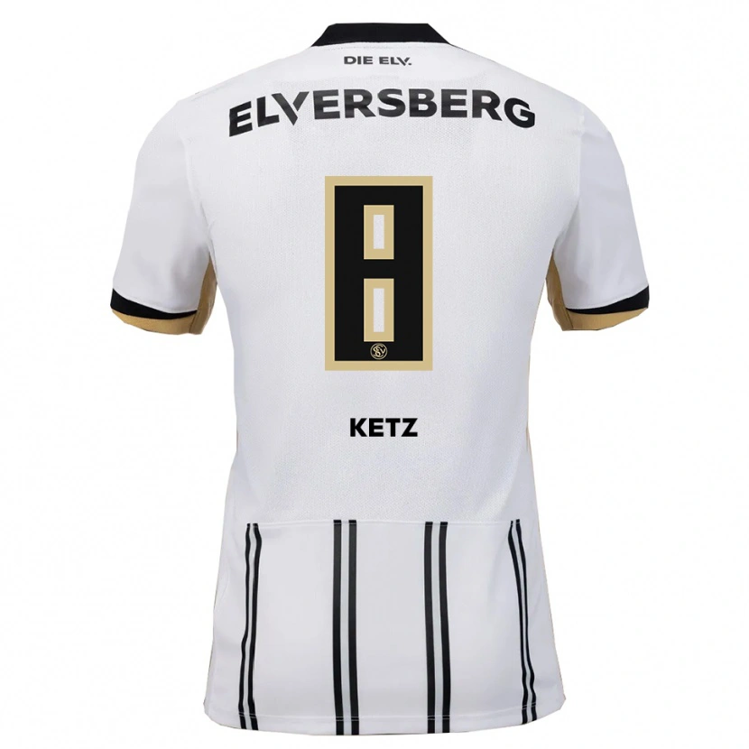 Danxen Kinder Maas Ketz #8 Weiß Schwarz Heimtrikot Trikot 2025/26 T-Shirt Österreich