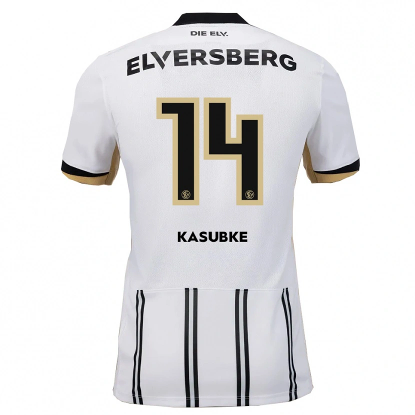 Danxen Kinder Manuel Kasubke #14 Weiß Schwarz Heimtrikot Trikot 2025/26 T-Shirt Österreich
