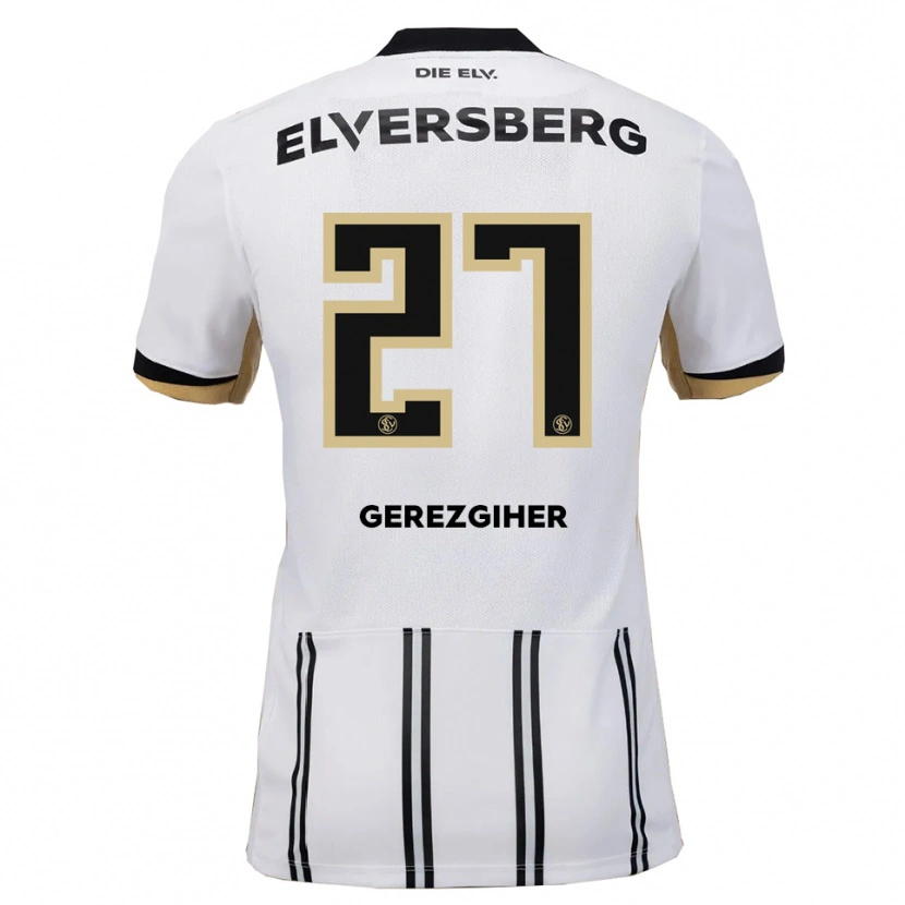 Danxen Kinder Filimon Gerezgiher #27 Weiß Schwarz Heimtrikot Trikot 2025/26 T-Shirt Österreich