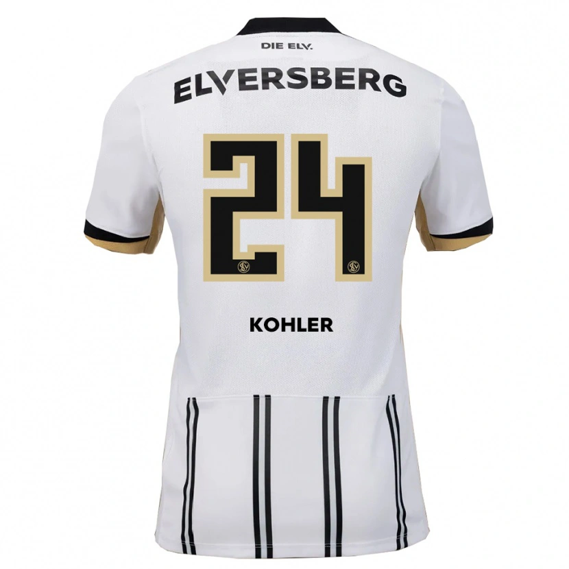 Danxen Kinder Lukas Kohler #24 Weiß Schwarz Heimtrikot Trikot 2025/26 T-Shirt Österreich