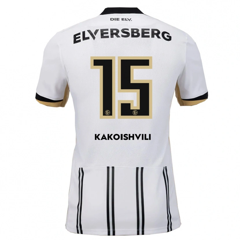 Danxen Kinder Dimitri Kakoishvili #15 Weiß Schwarz Heimtrikot Trikot 2025/26 T-Shirt Österreich