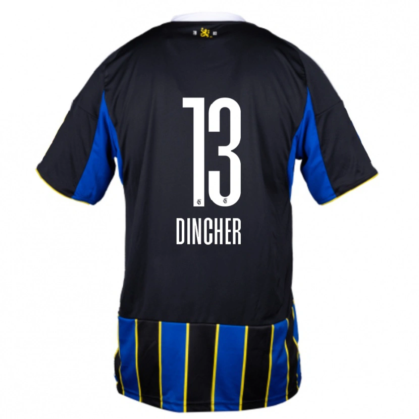 Danxen Kinder Noah Dincher #13 Blau Schwarz Gelb Heimtrikot Trikot 2025/26 T-Shirt Österreich