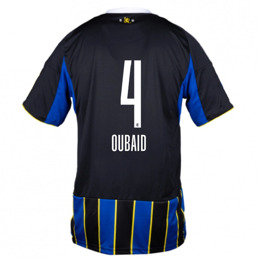 Danxen Kinder Obeida Oubaid #4 Blau Schwarz Gelb Heimtrikot Trikot 2025/26 T-Shirt Österreich