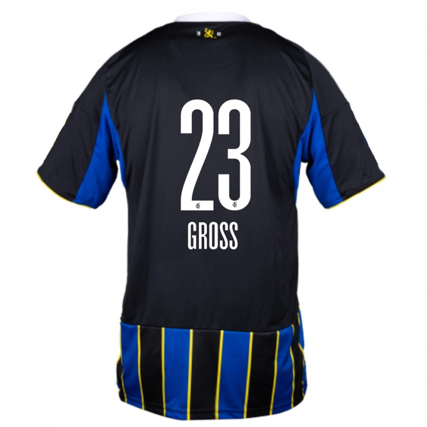 Danxen Kinder Elea Gross #23 Blau Schwarz Gelb Heimtrikot Trikot 2025/26 T-Shirt Österreich