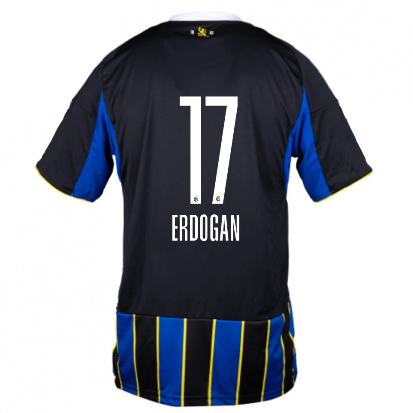 Danxen Kinder Emirhan Erdogan #17 Blau Schwarz Gelb Heimtrikot Trikot 2025/26 T-Shirt Österreich