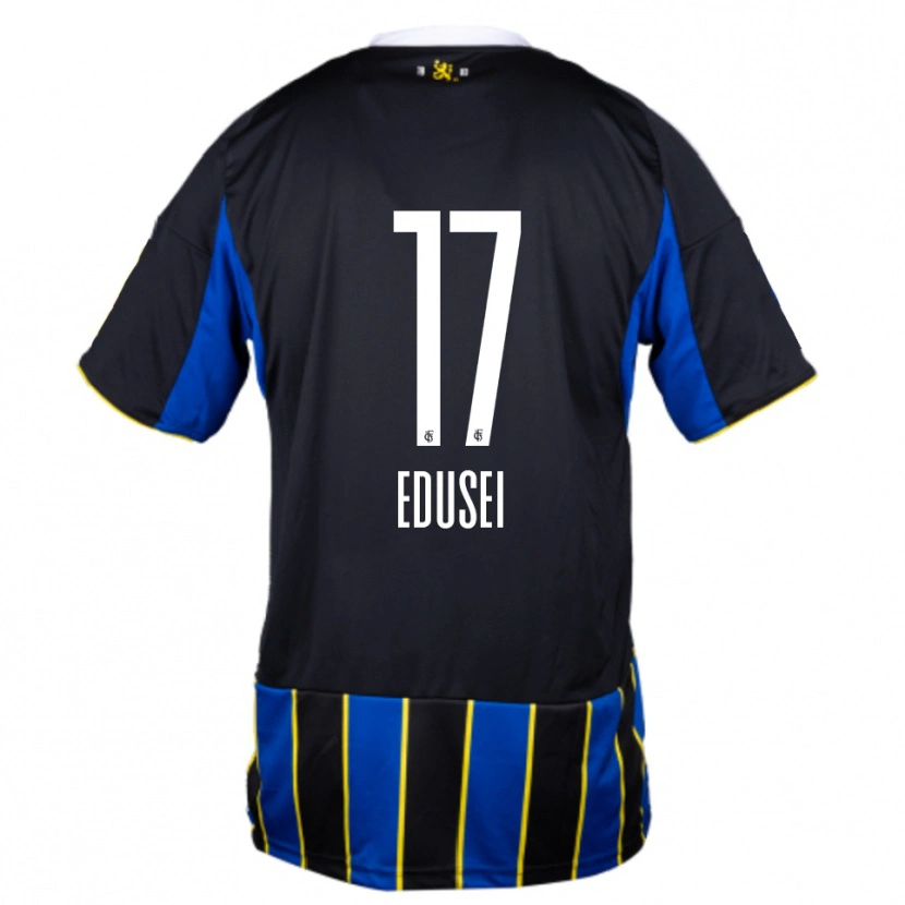 Danxen Kinder Damien Edusei #17 Blau Schwarz Gelb Heimtrikot Trikot 2025/26 T-Shirt Österreich