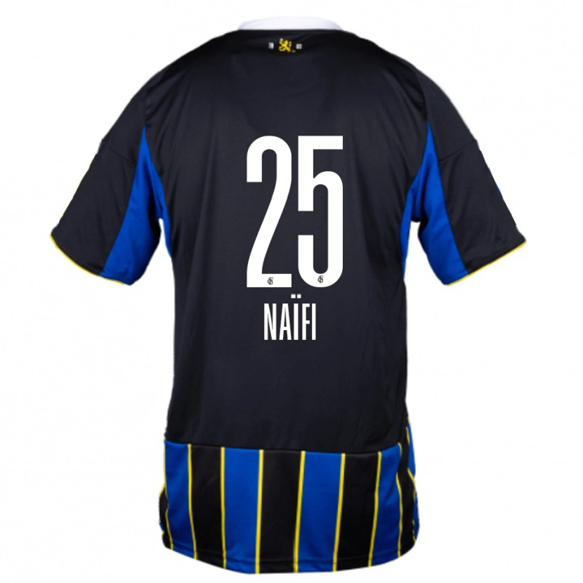 Danxen Kinder Amine Naïfi #25 Blau Schwarz Gelb Heimtrikot Trikot 2025/26 T-Shirt Österreich